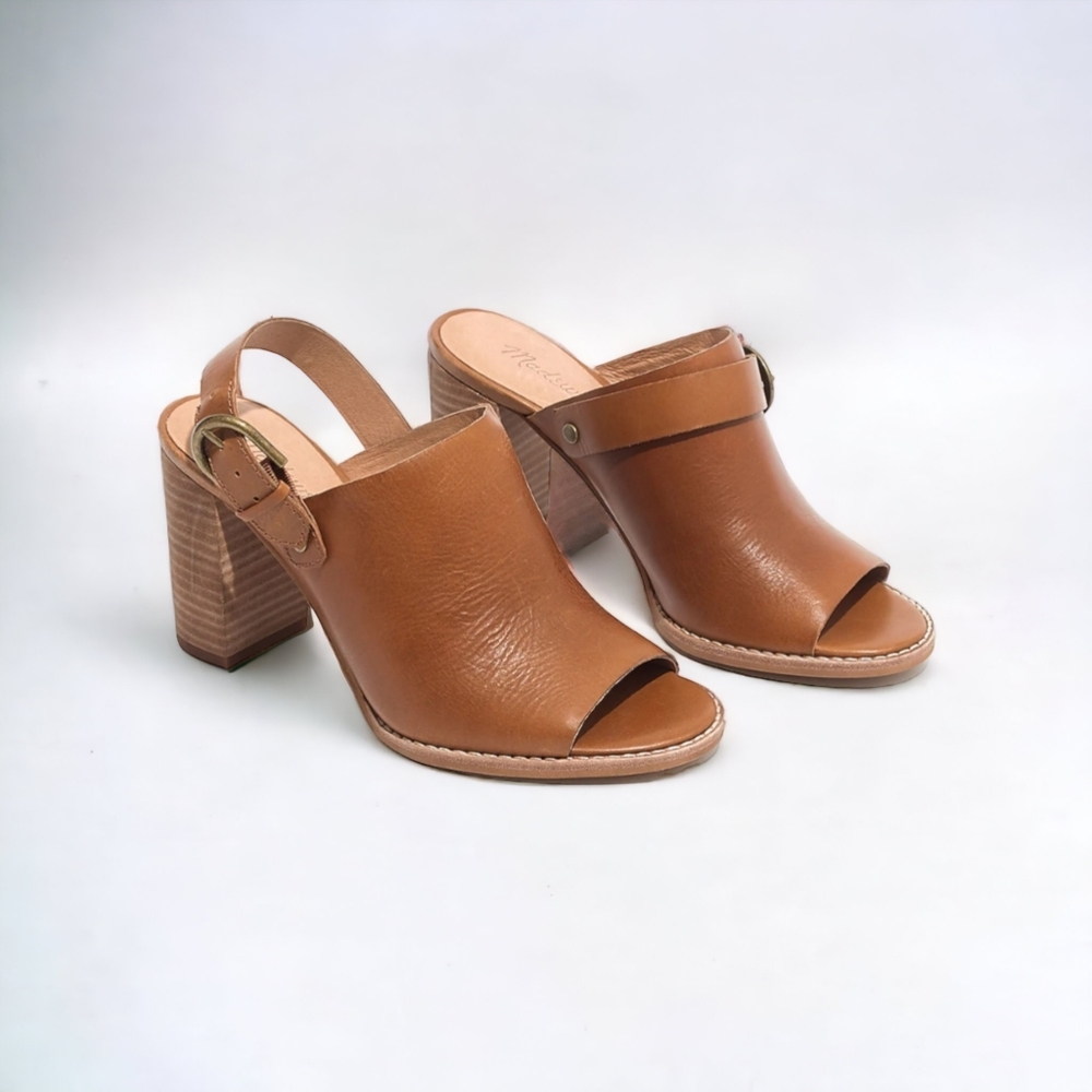 Madewell Brown Leather Heeled Sandals